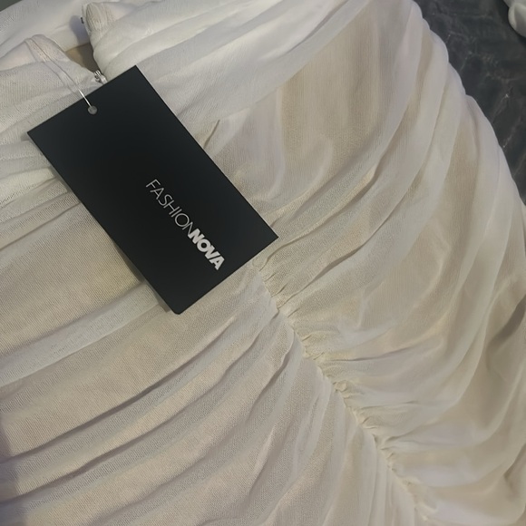 BODY CON WHITE DRESS - Picture 3 of 3